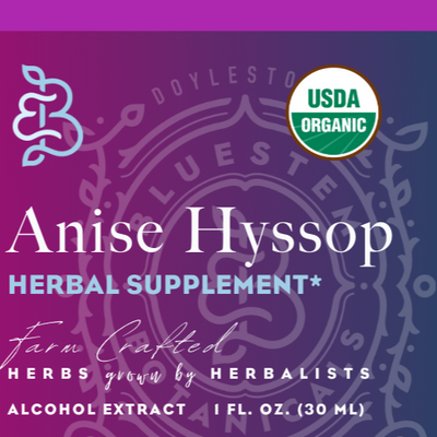 Cane Alcohol Tincture, Anise Hyssop, ORG
