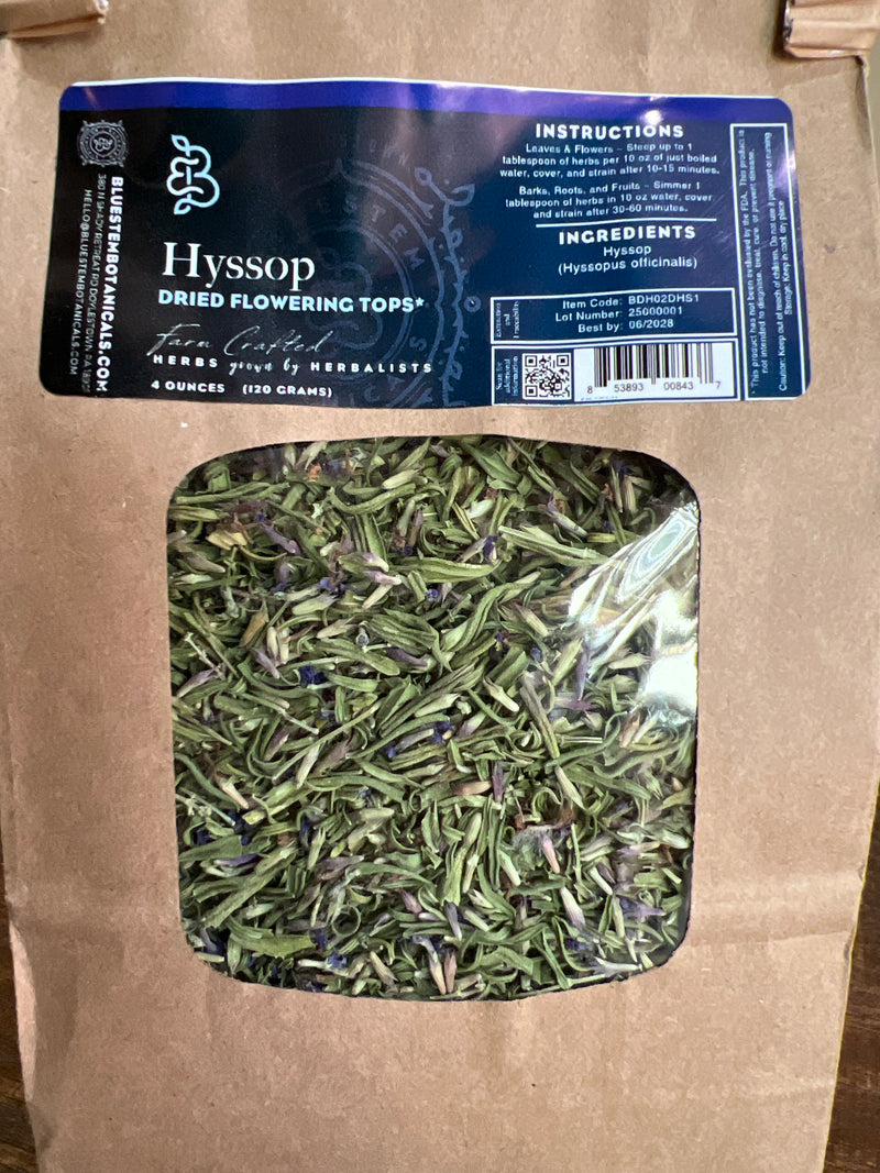 Dried Herb, Hyssop, ORG