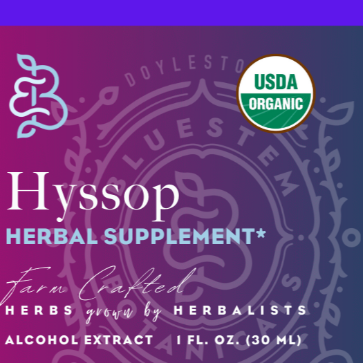 Cane Alcohol Tincture, Hyssop, ORG