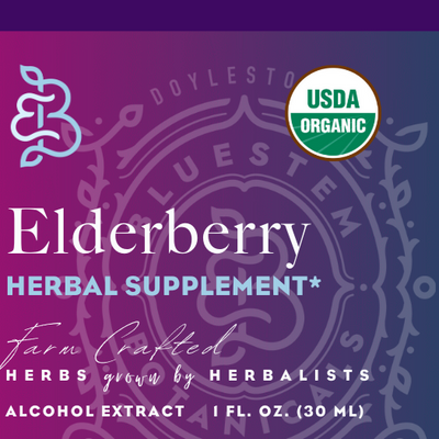Cane Alcohol Tincture, Elderberry, ORG