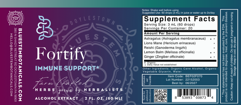 Formula, Fortify, Immune Support, ORG