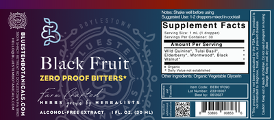 Bitters, Zero Proof, Black Fruit, ORG