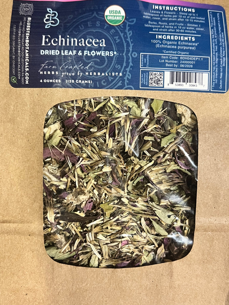 Dried Herb, Echinacea, Leaf and Flower, ORG