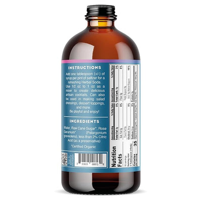 Simple Syrup, Rose Geranium, ORG