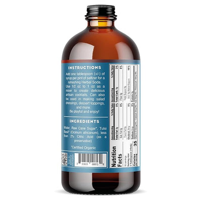 Simple Syrup, Tulsi Basil (Temperate), ORG